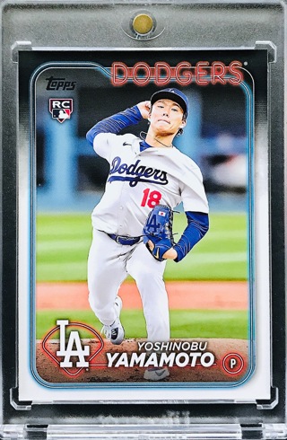 Yoshinobu Yamamoto RC - 2024 Topps #553 - Los Angeles Dodgers [AA041]