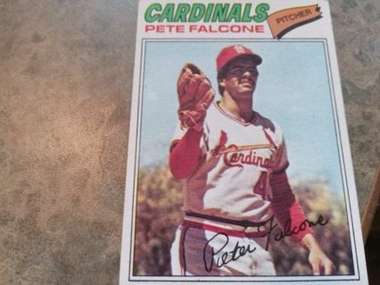 1977 TOPPS PETE FALCONE ST. LOUIS CARDINALS BASEBALL CARD# 205