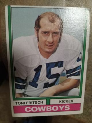 1974 TOPPS TONI FRITSCH DALLAS COWBOYS FOOTBALL CARD# 223