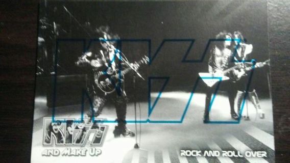 2009 KISS CATALOG/PRESSPASS- KISS AND MAKE UP- ROCK & ROLL OVER- BLUE EDITION TRADING CARD# 26