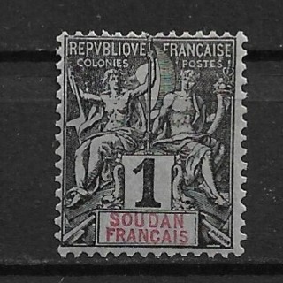 1894 French Sudan Sc3 1c Navigation & Commerce