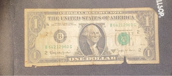 1963 B WASHINGTON “JOESPH BARR” DOLLAR 