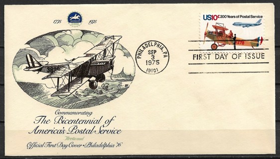 1975 Sc1574 America's Postal Service Bicentennial FDC 