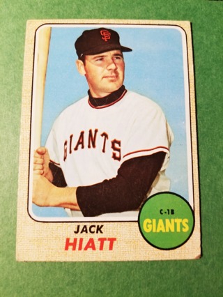 1968 - TOPPS EXMT - NRMT BASEBALL - CARD NO. 419 - JACK HIATT - GIANTS