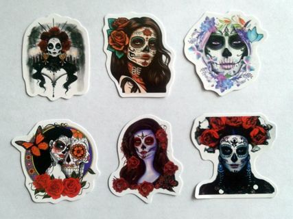 Six Sugar Skull Stickers #1