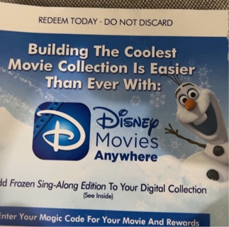 Frozen sing along code 