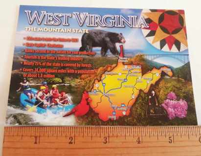 West Virginia postcard (used)