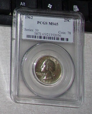 PCGS 1962 MS65 Washington Quarter 90% Silver 