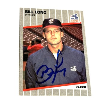 Autographed Bill Long 1989 Fleer #501 Chicago White Sox 