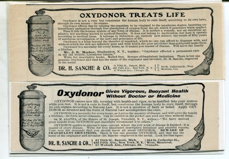 1907 Oxydonor "Review of Review" Print Ads