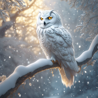 Listia Digital Collectible: Owl Snow Love