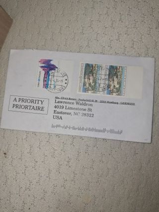 Envelope with foreign stamps