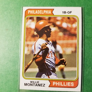 1974 - TOPPS BASEBALL CARD NO. 515 - WILLIE MONTANEZ - PHILLIES - NRMT+