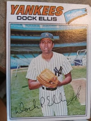 1977 TOPPS DOCK ELLIS NEW YORK YANKEES BASEBALL CARD# 71