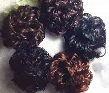 2 Curly Hair Scrunchie Ponytail Extensions  