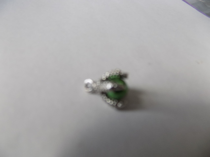 Dragons claw dark green pearl bead charm # 1