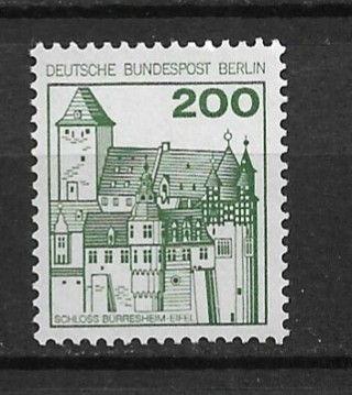 1977 Berlin Sc9N401 200pf Castle Burresheim MNH