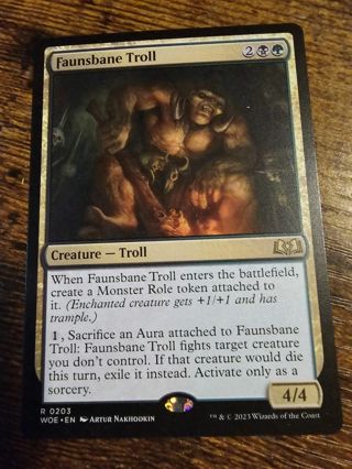 Magic the gathering mtg Faunsbane Troll Wilds of Eldraine