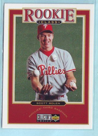 1997 Upper Deck Rookie Class Scott Rolen ROOKIE Baseball Card # 15 Phillies