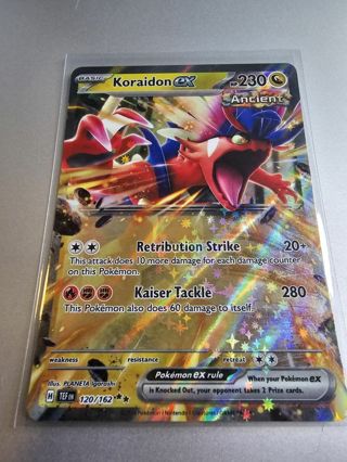 Pokemon Koraidon EX 120/162 double rare card