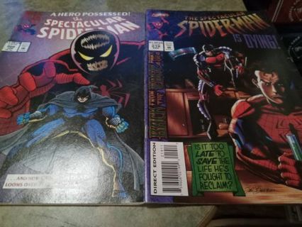 2 MARVEL DIRECT EDITION SPECTACULAR SPIDERMAN COMIC BOOKS- SEE PICS!