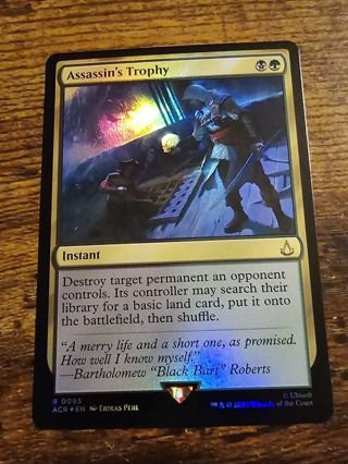 Magic the gathering mtg Assassins Trophy foil rare card Assassins Creed