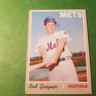 1970 - TOPPS EXMT - NRMT BASEBALL - CARD NO. 371 - ROD GASPAR - METS