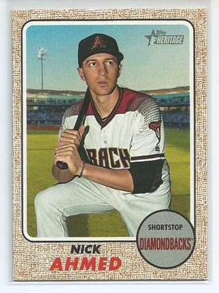 2017 Topps Heritage High Number Nick Ahmed #673 Diamondbacks