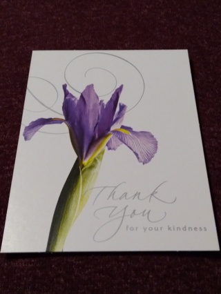 Purple Floral Notecard - Thank You