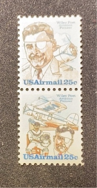 WILEY POST AVIATION US AIRMAIL STAMPS 