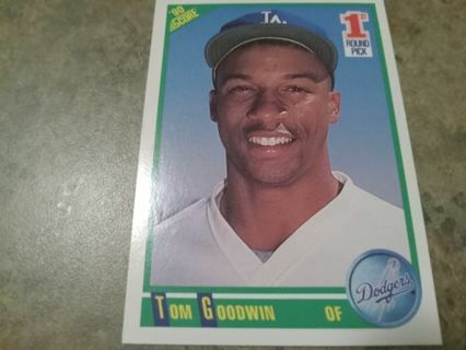 1990 SCORE 1ST ROUND DRAFT PICK TOM GOODWIN LOS ANGELES DODGERS BASEBALL CARD#668