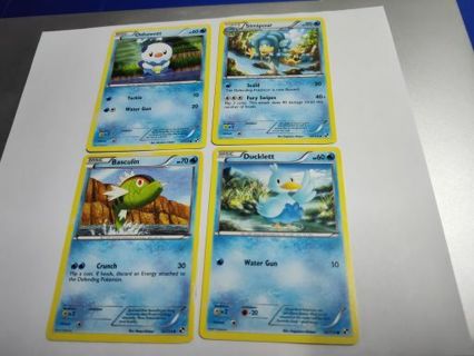 Pokemon Black and White 2011 Water Cards