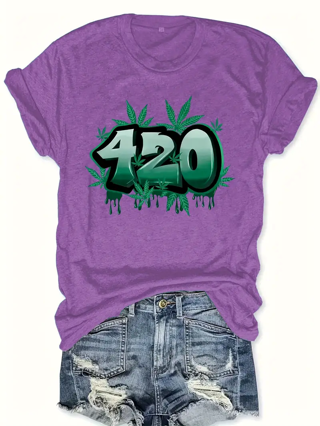 Womans 420 Weed Shirt SZ 22 BN