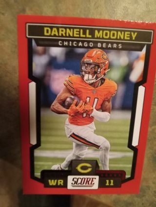 2023 SCORE RED BORDER DARNELL MOONEY CHICAGO BEARS FOOTBALL CARD# 104