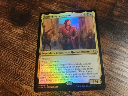 Magic the gathering mtg Nine Fingers Keene foil card Baldurs Gate