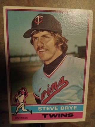 1976 TOPPS STEVE BRYE MINNESOTA TWINS BASEBALL CARD# 519