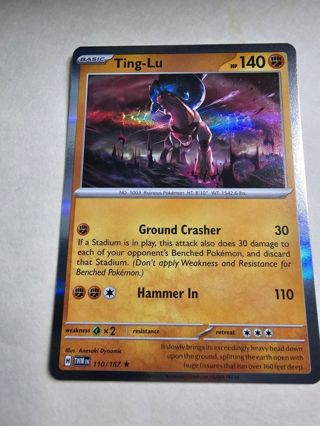 Pokemon Ting-Lu holo rare card 110/167