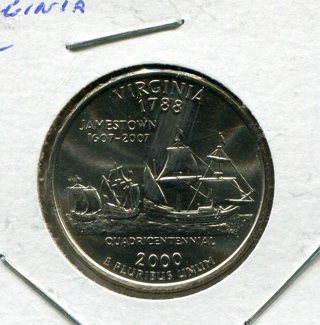 2000 P Virginia Quarter-B.U.