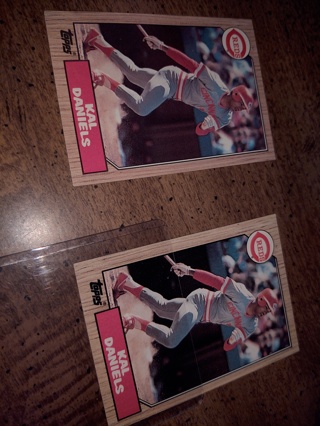 Two card lot baseball Hall of famer, kal Daniels, both rookies