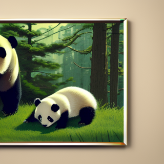 Listia Digital Collectible: Panda bear with baby