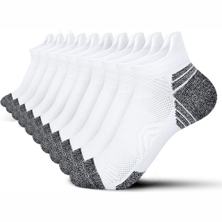 5 Pairs Performance Athletic Ankle Socks for Men and Women Ankle Support Low Cut Soft Tab Marathon