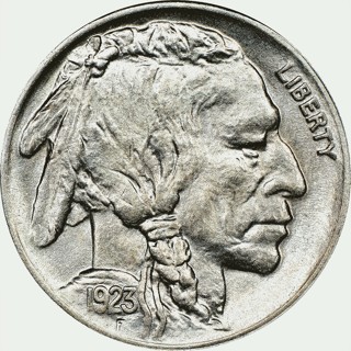 1923 P  Buffalo Indian Head Nickel, Little Wear, Circulated, Refundable. Insured, Genuine Ships FREE