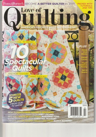 Quilting Magazine: Fons & Porters Love of Quilting: Jan/Feb 2017