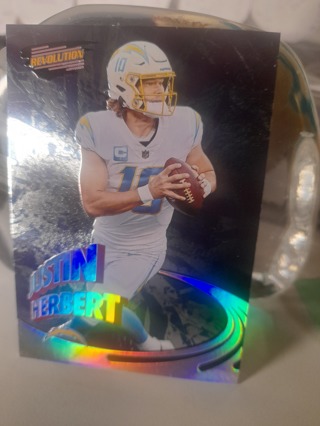 2022 Justin Herbert Zenith Revolution Foil Holo by Panini Chargers
