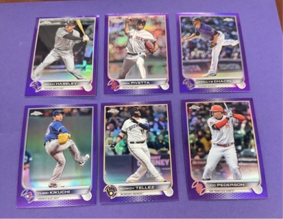 2022 Topps Chrome update purple refractor