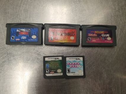 5 video games GBA/DS
