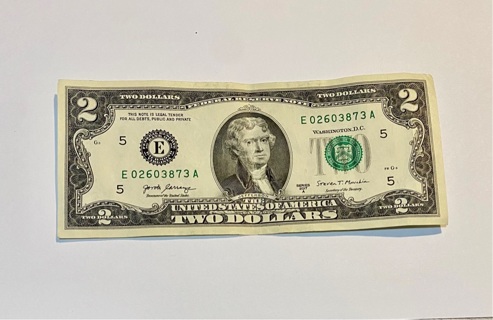 Two Dollar Bill 2017 A Series