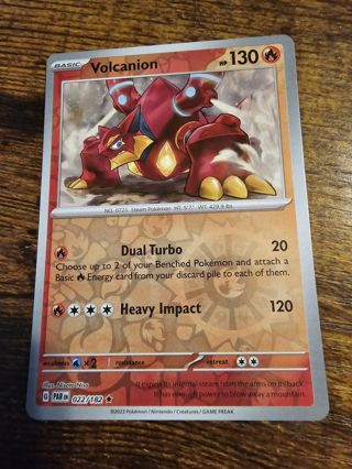 Pokemon Volcanion reverse holo rare card 022/182