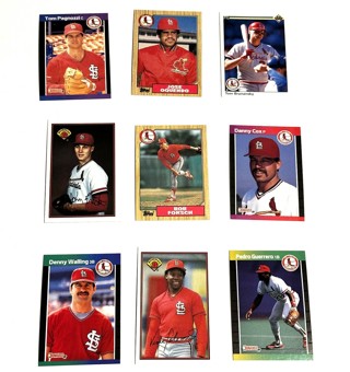 Cardinals-9 Card Lot-Forsch,Guerrero,Oquendo,Walling,Cox