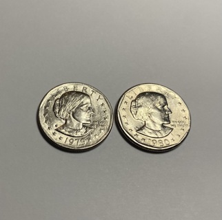 1979 & 1980 Susan B. Anthony Dollar 1$ Coins